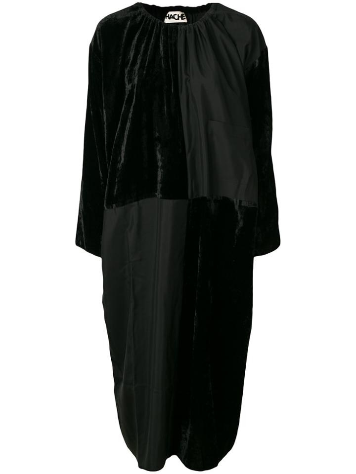 Hache Two Tone Midi Dress - Black