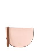 Closed Semi-circle Clutch - Pink