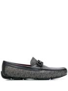 Salvatore Ferragamo Gancini Monogram Driver Mocassins - Black