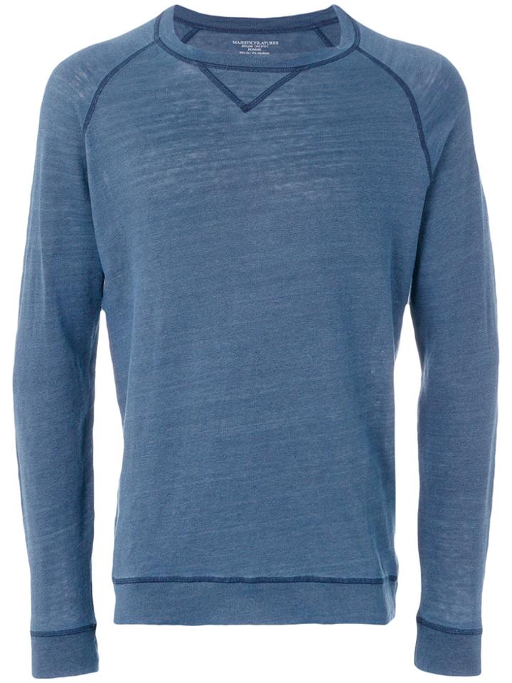 Majestic Filatures Classic Fitted Sweater - Blue