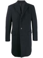 Z Zegna Mid-length Single-breasted Coat - Blue