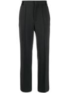Plan C Straight-leg Mid-rise Tailored Trousers - Grey