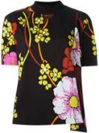 Marni Floral Print Top, Women's, Size: 42, Black, Cotton/viscose