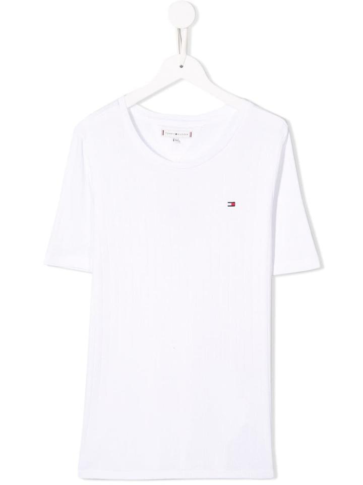 Tommy Hilfiger Junior Ribbed T-shirt - White