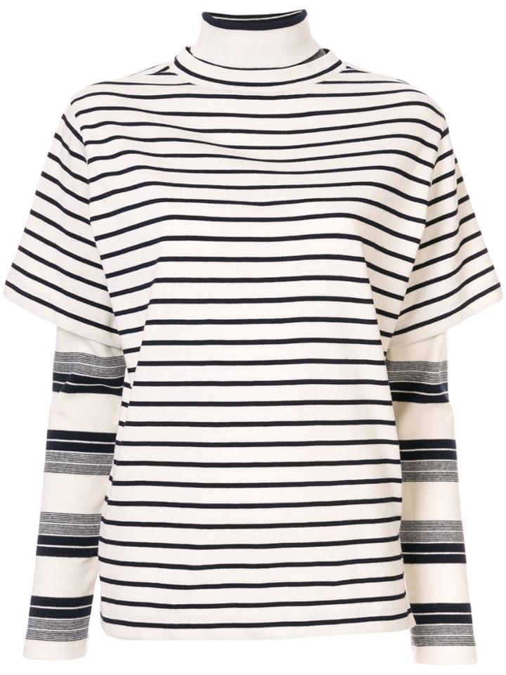 Goen.j Layered Jersey Top - White