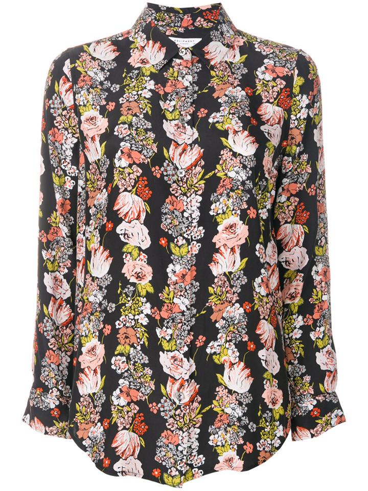 Equipment Floral Stripe Shirt - Multicolour