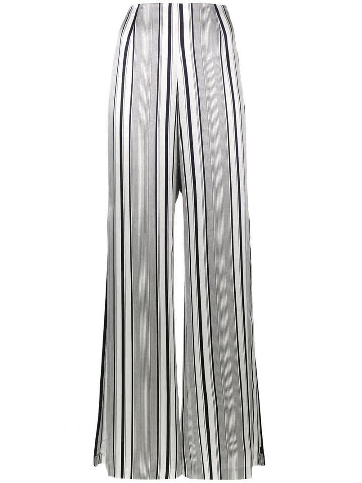 Jonathan Simkhai Striped Flared Trousers - Neutrals