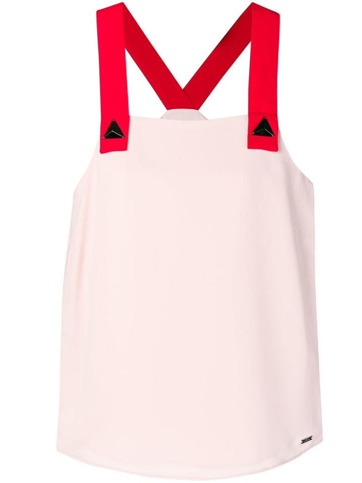 Armani Exchange Cross Strap Tank Top - Nude & Neutrals