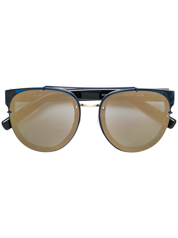 Dior Eyewear Black Tie Sunglasses - Blue