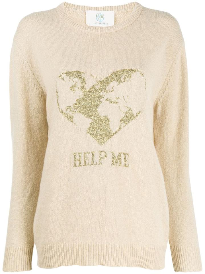 Alberta Ferretti Help Me Intarsia Jumper - Neutrals