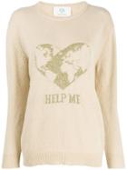 Alberta Ferretti Help Me Intarsia Jumper - Neutrals