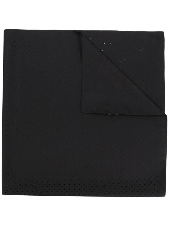 Karl Lagerfeld Karl X Carine Punched Hole Scarf - Black