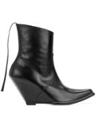 Unravel Project Wedge Boots - Black
