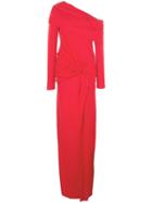 Prabal Gurung Off Shoulder Twist Waist Gown - Red