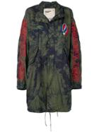 R13 Tie-dye Parka Coat - Green