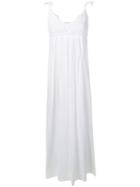 Dondup Embroidered Neck Flared Dress - White