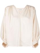 Masscob V-neck Blouse - Neutrals