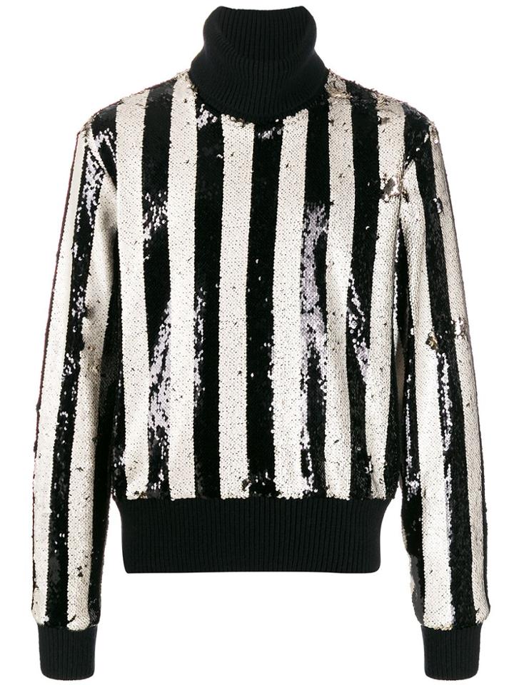 Dolce & Gabbana Sequin Embroidered Jumper - Black