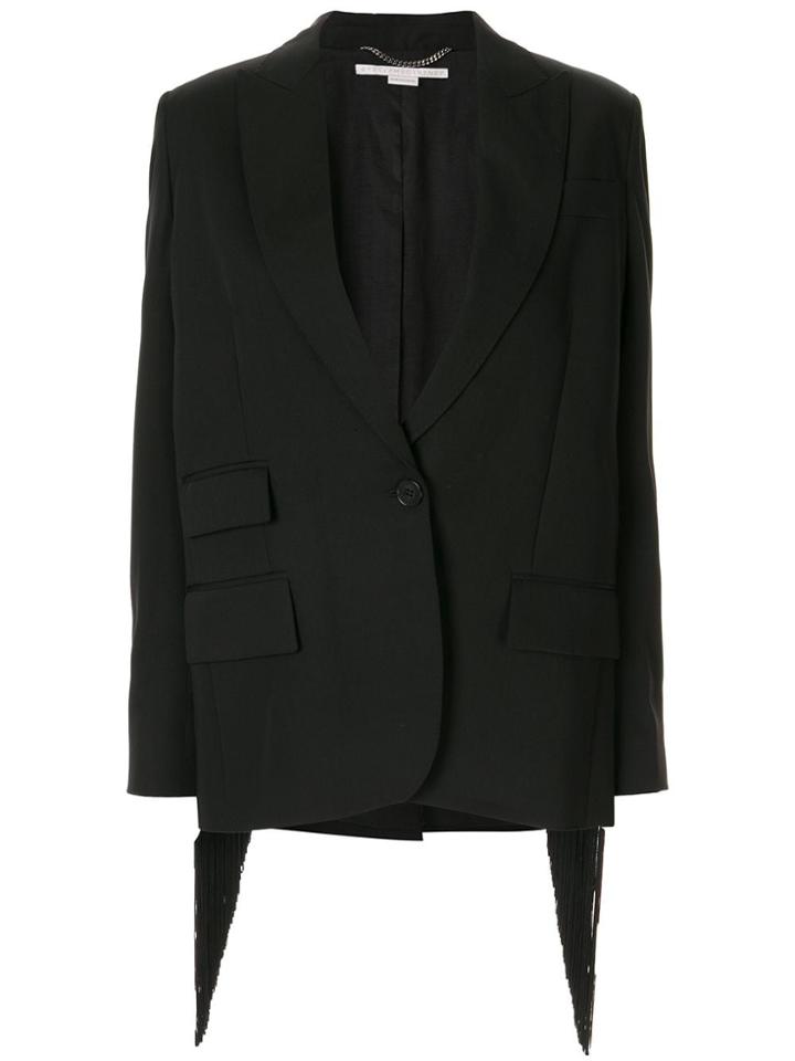 Stella Mccartney Fringe Back Blazer - Black
