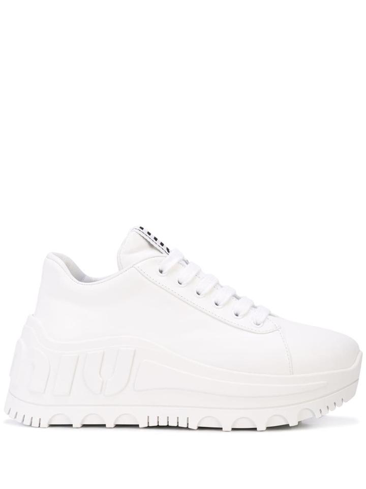 Miu Miu Run Sneakers - White
