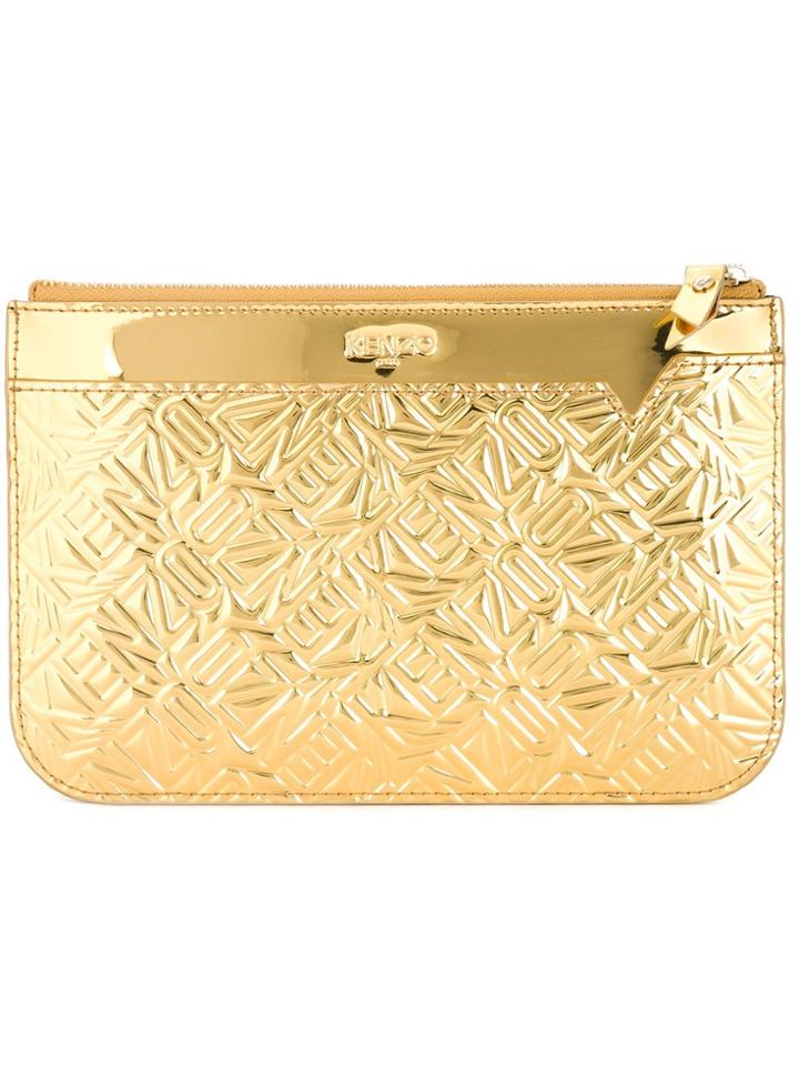 Kenzo 'flying Kenzo' Clutch - Metallic