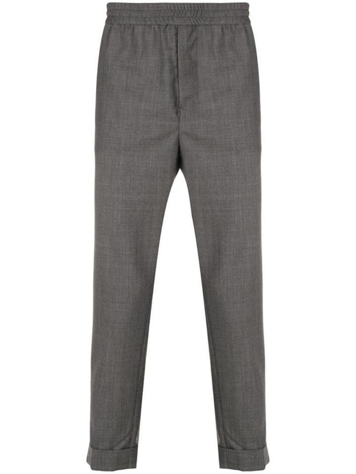 Ami Paris Cropped Fit Trousers - Grey