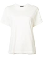 Y's Chest Slogan T-shirt, Women's, Size: 2, White, Cotton