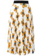 Christopher Kane - Midi Pleated Skirt - Women - Polyester - 42, White, Polyester