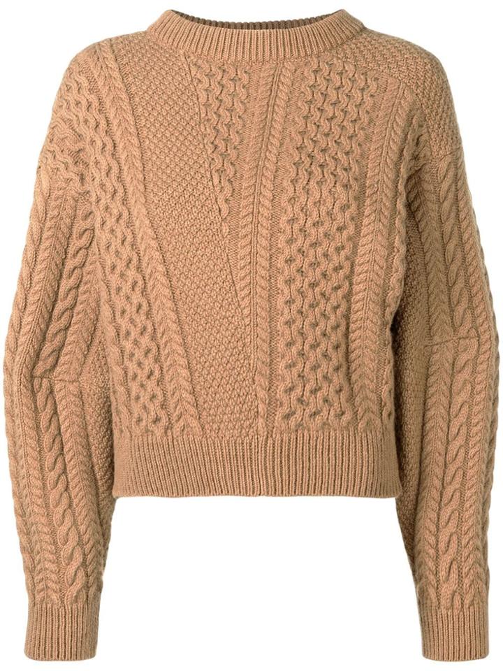 Stella Mccartney Cable Knit Sweater - Brown