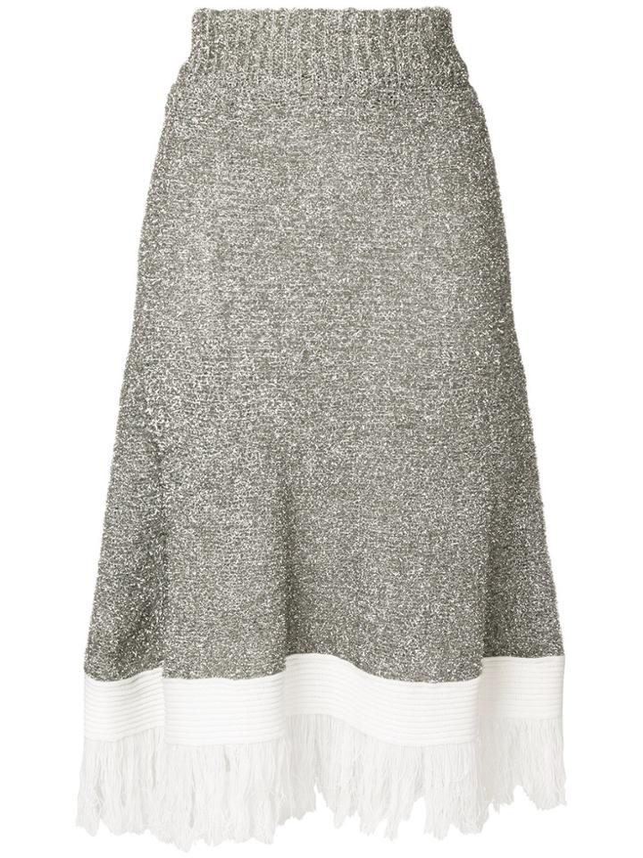 Sacai Metallic Flared Skirt