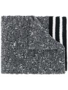 Dolce & Gabbana Contrast-hem Knitted Scarf - Grey