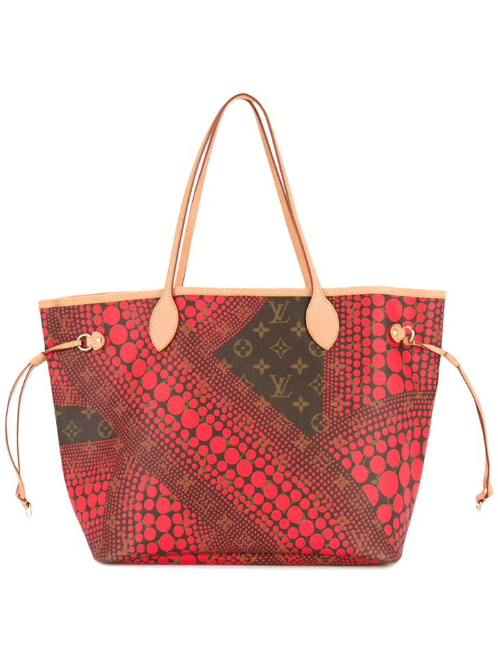 Louis Vuitton Vintage Neverfull Monogram Shoulder Bag - Red