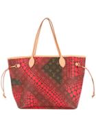 Louis Vuitton Vintage Neverfull Monogram Shoulder Bag - Red