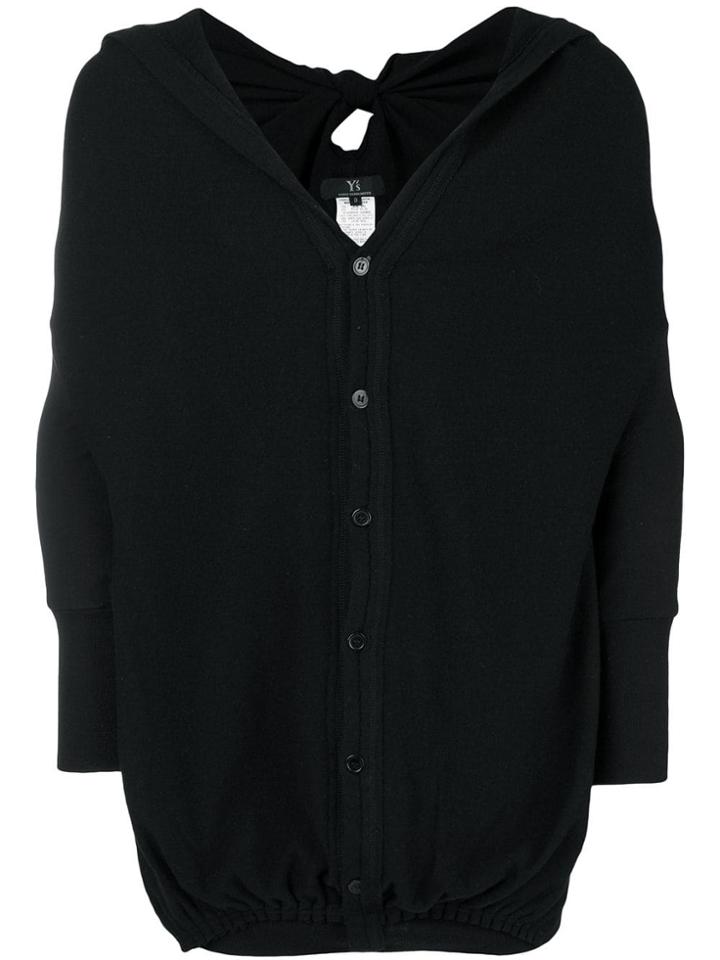 Yohji Yamamoto Vintage 2000's Twisted Knot Cardigan - Black