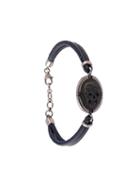 Amedeo Embossed Skull Bracelet, Women's, Black