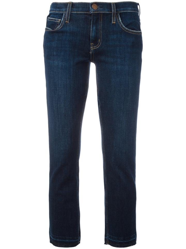 Current/elliott - Bootcut Cropped Jeans - Women - Cotton/polyester/spandex/elastane - 31, Women's, Blue, Cotton/polyester/spandex/elastane