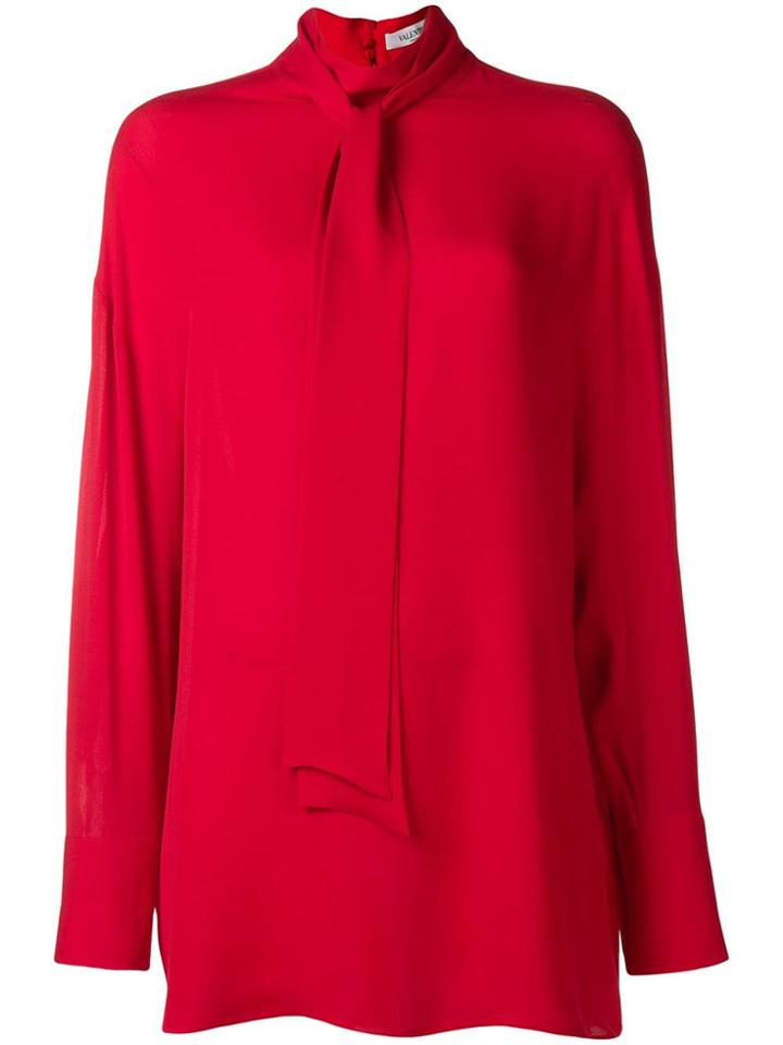 Valentino Pussybow Blouse - Red