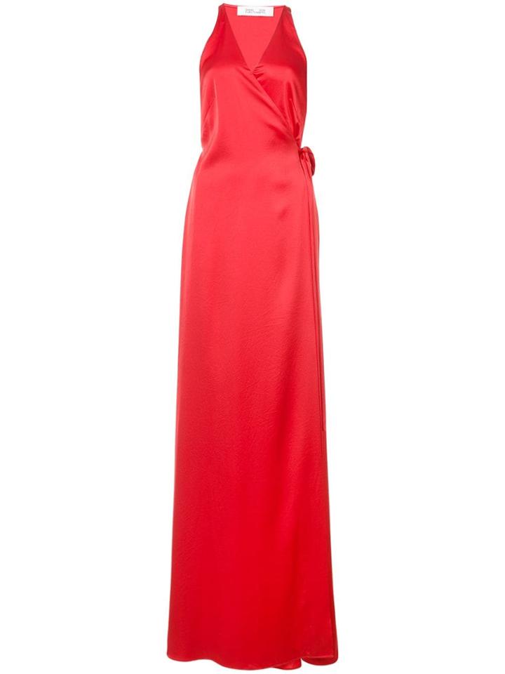 Dvf Diane Von Furstenberg Wrap Front Maxi Dress - Red