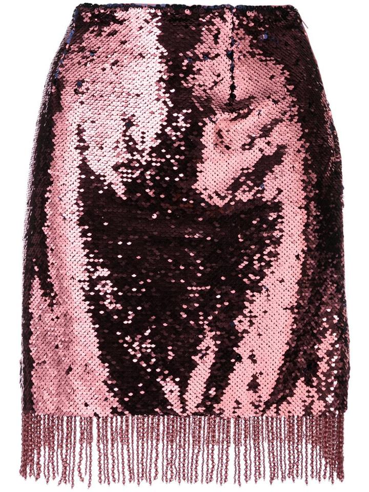 Vivetta Scaly Sequin Short Skirt - Pink