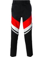 Ktz Striped Trousers, Men's, Size: Large, Black, Cotton