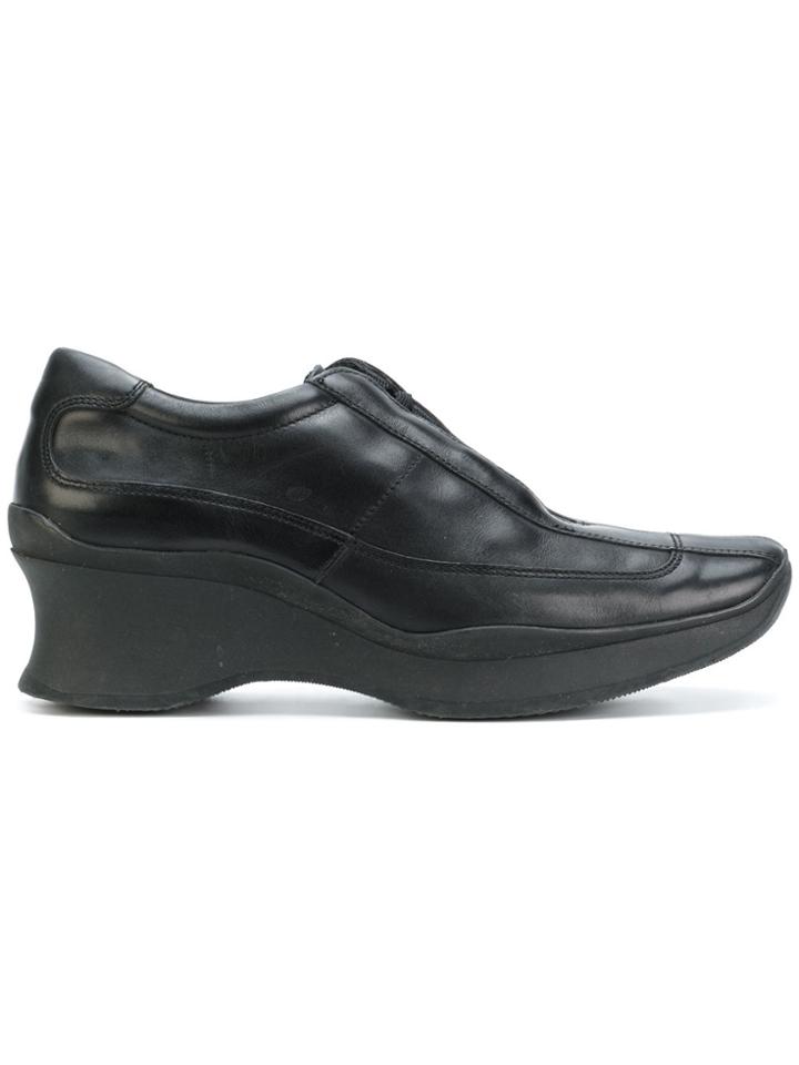 Prada Vintage Lace-up Shoes - Black