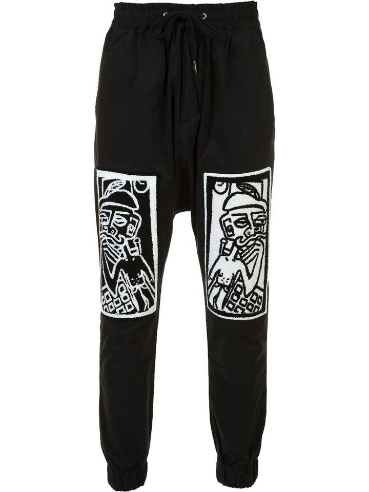 Haculla Printed Track Pants, Men's, Size: Xl, Black, Cotton