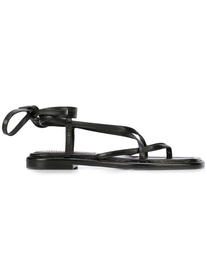 Proenza Schouler Strappy Flat Sandals - Black
