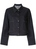 Des Prés Contrast Stitch Denim Jacket - Blue