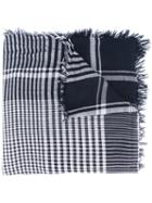 Faliero Sarti Checked Scarf, Women's, Blue, Polyester/modal