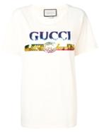 Gucci Logo Sequinned T-shirt - Neutrals
