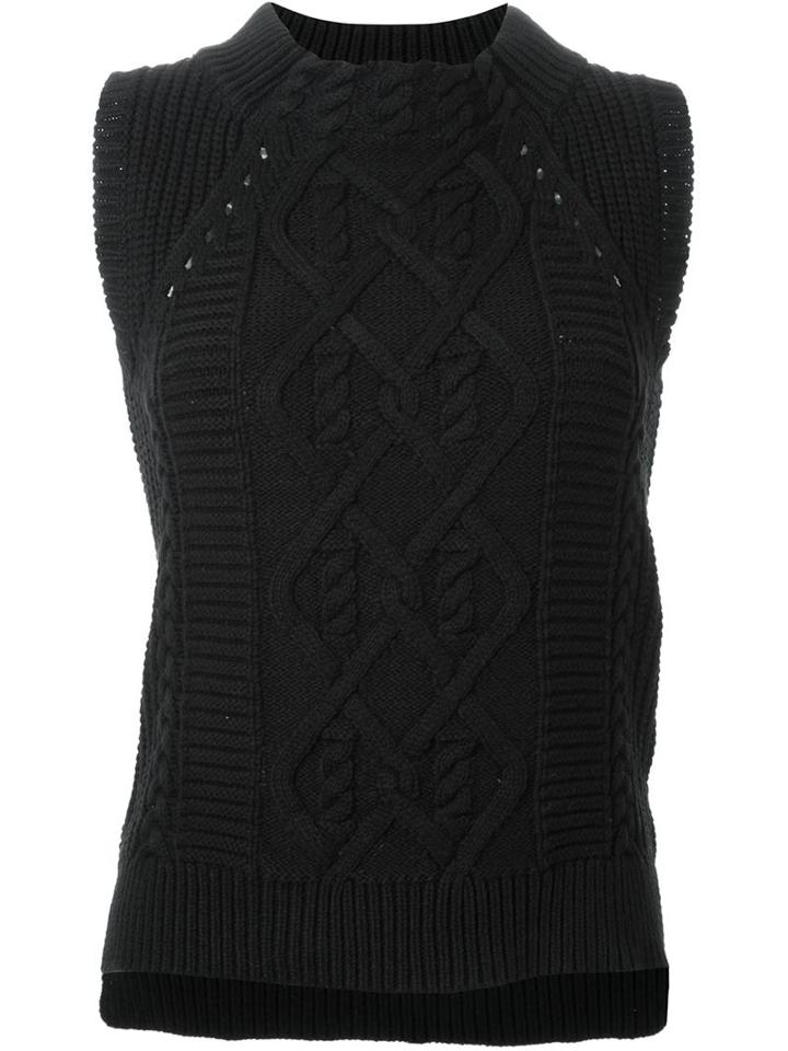 Loveless Knit Vest, Women's, Size: 36, Black, Cotton/acrylic