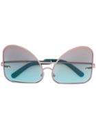 Fakbyfak - Fakbyfak X Arora Sunglasses - Women - Acetate/metal - One Size, Green, Acetate/metal