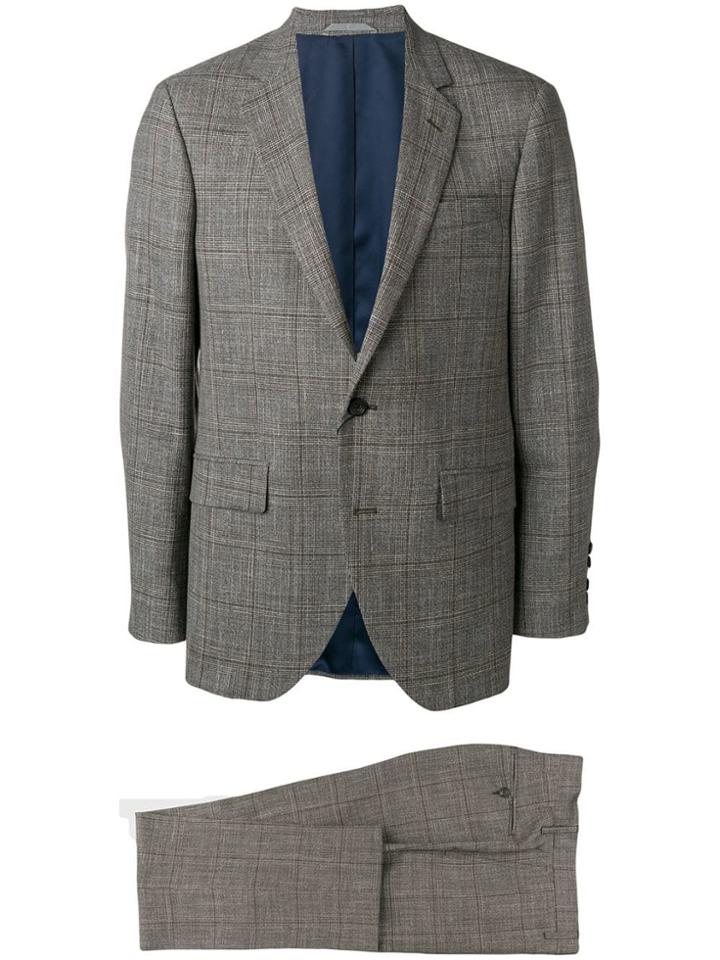 Hackett Check Suit Jacket - Brown