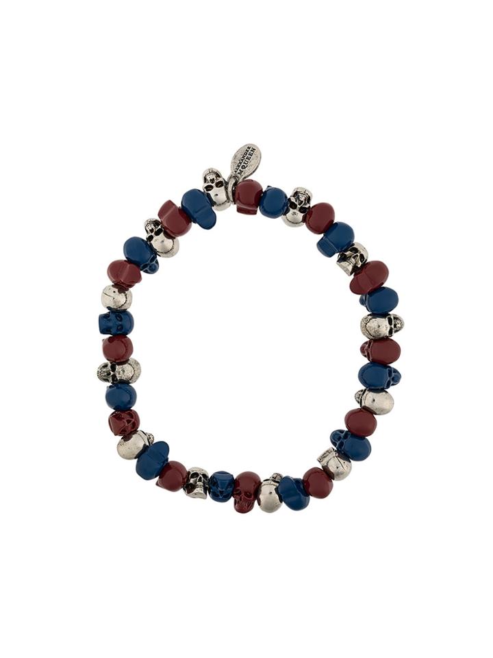 Alexander Mcqueen Skull Bead Bracelet - Blue